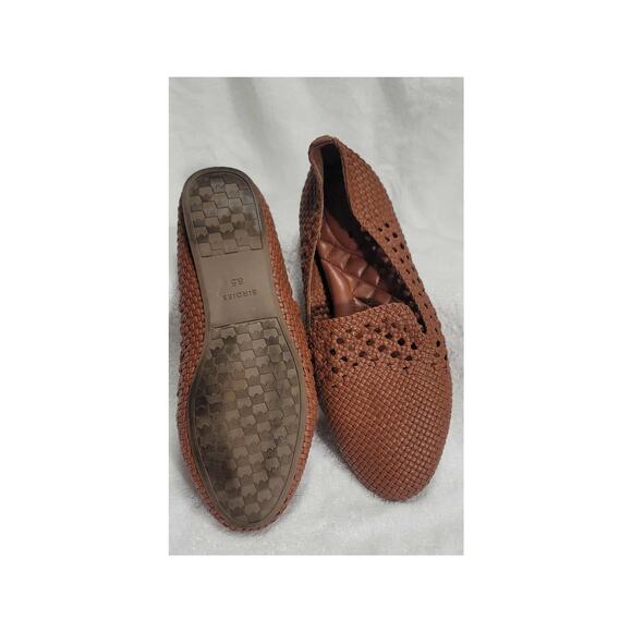Birdies The Starling Cognac Woven Smoking Slipper Flat size 8.5 Fisherman - Picture 5 of 6